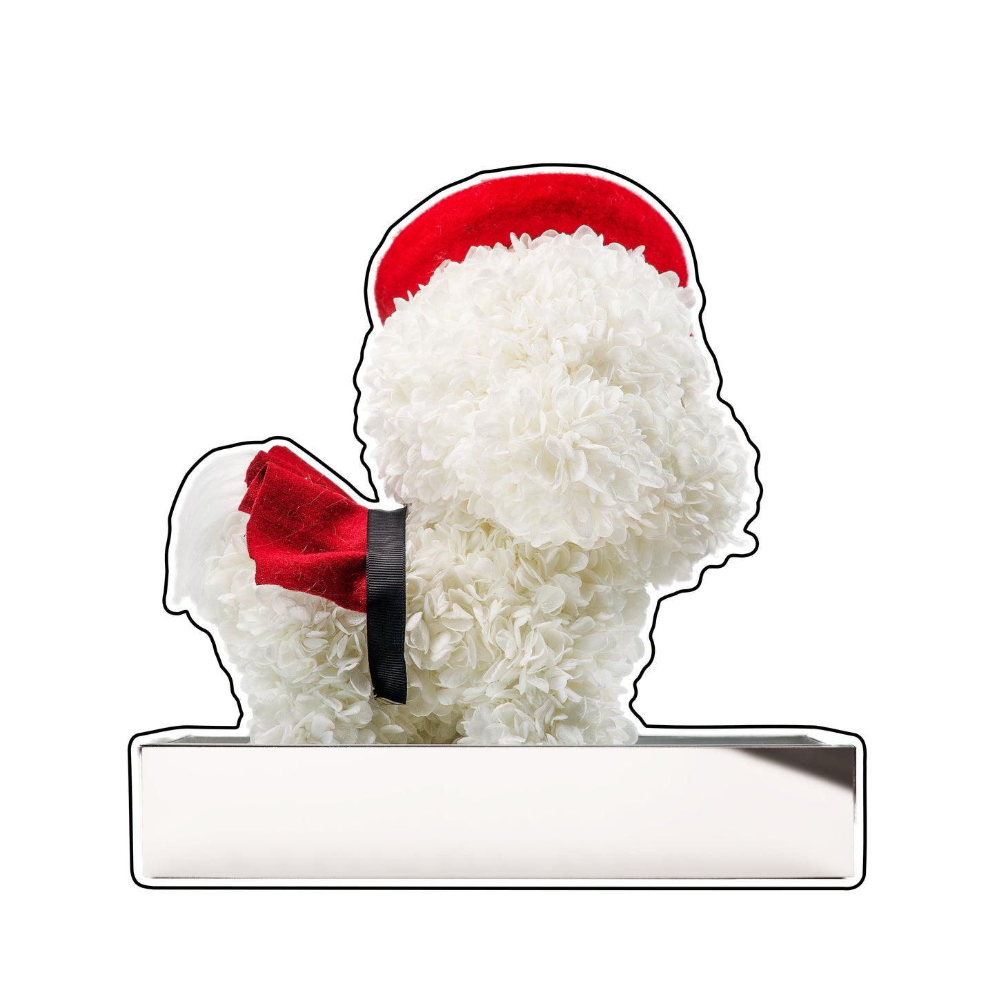 Flaurea Preserved Flower Floral Puppy - Red Hats