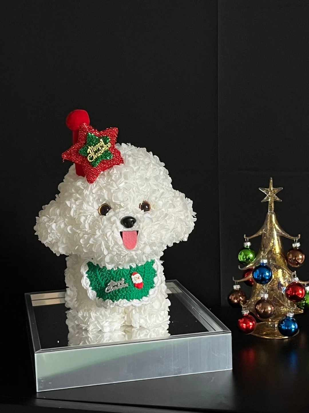 Flaurea Preserved Flower Floral Puppy - Christmas Puppy