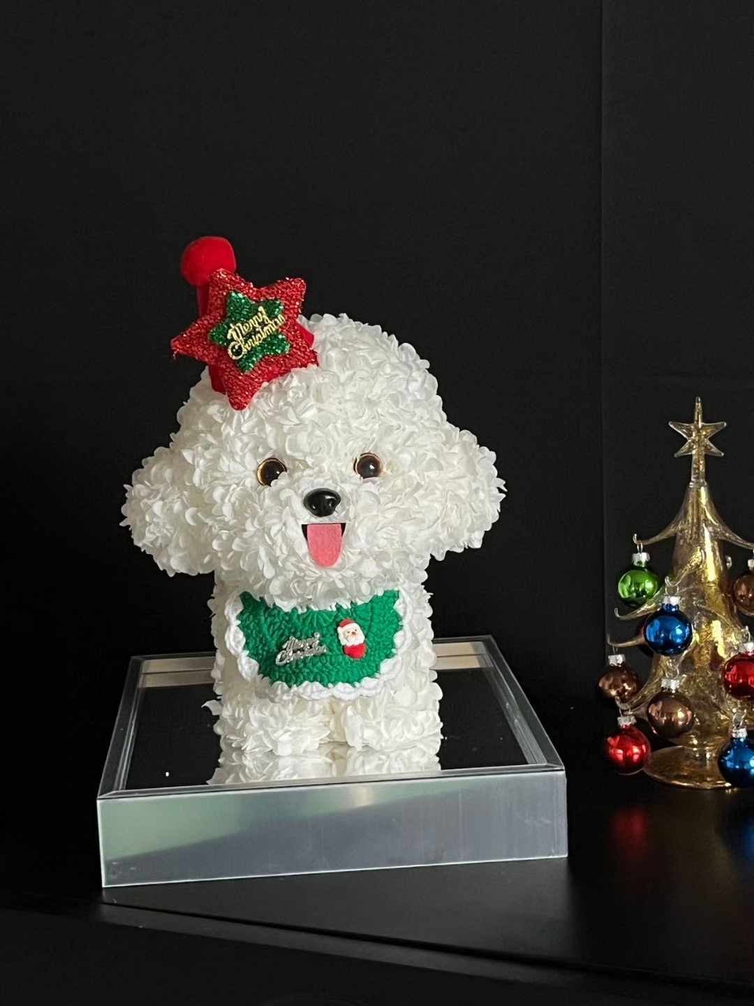 Flaurea Preserved Flower Floral Puppy - Christmas Puppy