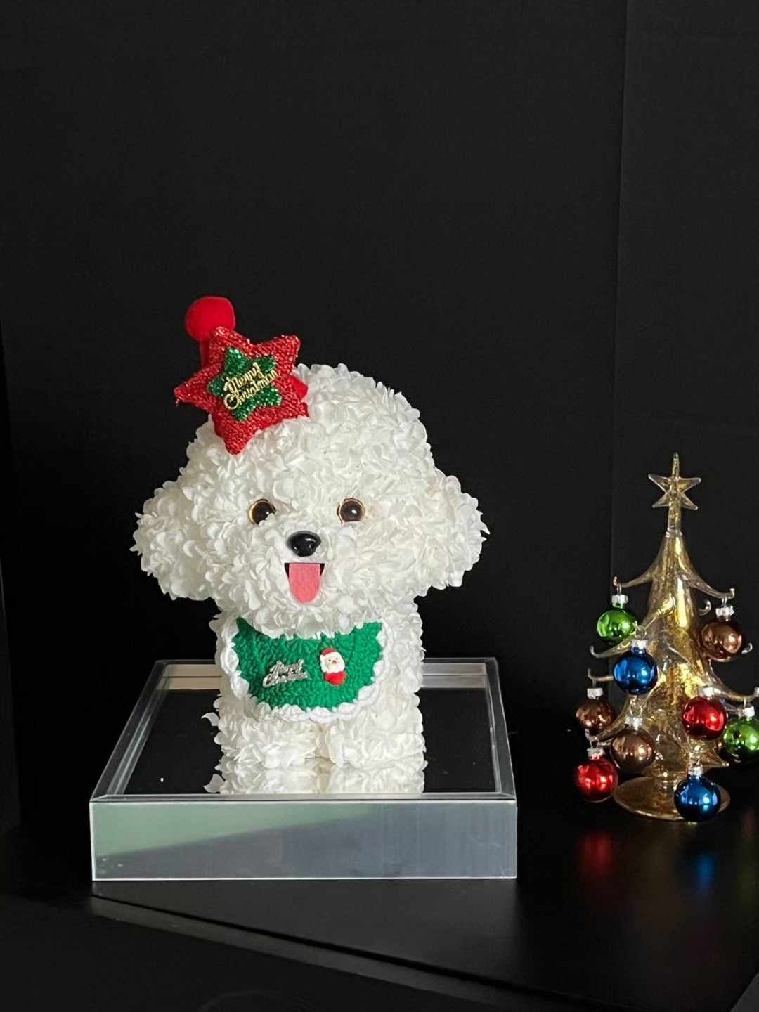 Flaurea Preserved Flower Floral Puppy - Christmas Puppy