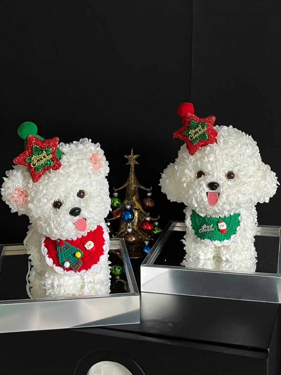 Flaurea Preserved Flower Floral Puppy - Christmas Puppy