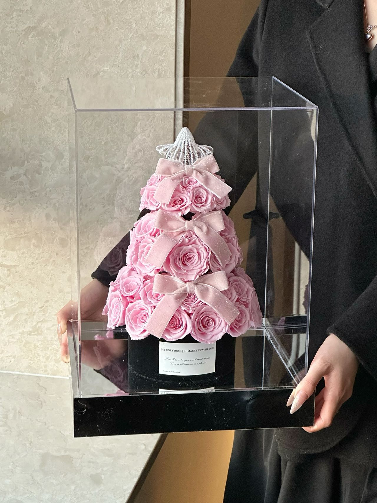 Flaurea Preserved Roses Christmas Tree